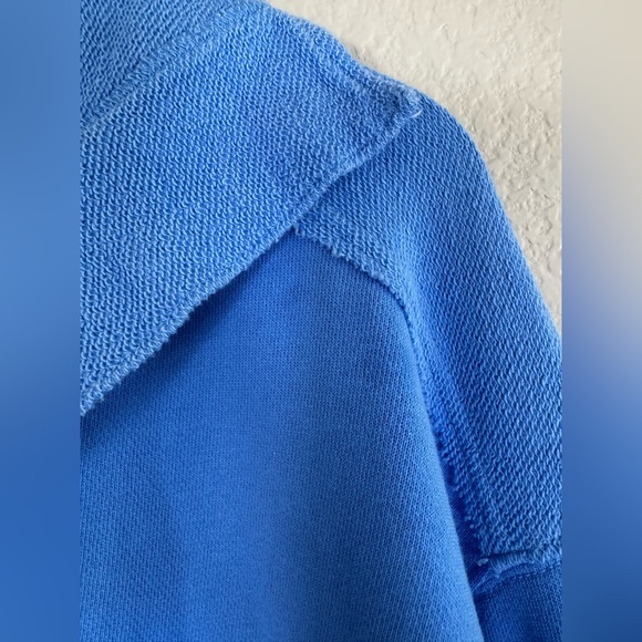 Aerie Starry Skies Open Neck Oversized Sweatshirt Blue Small $65 - Picture 15 of 15